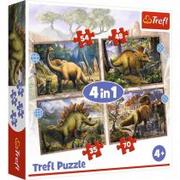Puzzle - Trefl Puzzle 4w1 Ciekawe dinozaury 34383 - miniaturka - grafika 1
