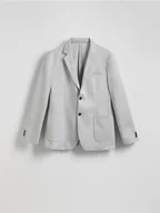 Kurtki męskie - Reserved - Marynarka slim fit z domieszką wiskozy - jasnoszary - miniaturka - grafika 1