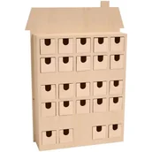 Kalendarze - Drewniany kalendarz adwentowy do dekoracji - Budynek - ARTEMIO - 36 x 8,5 x 50 cm - Biały - Unisex - Od 3 lat - miniaturka - grafika 1