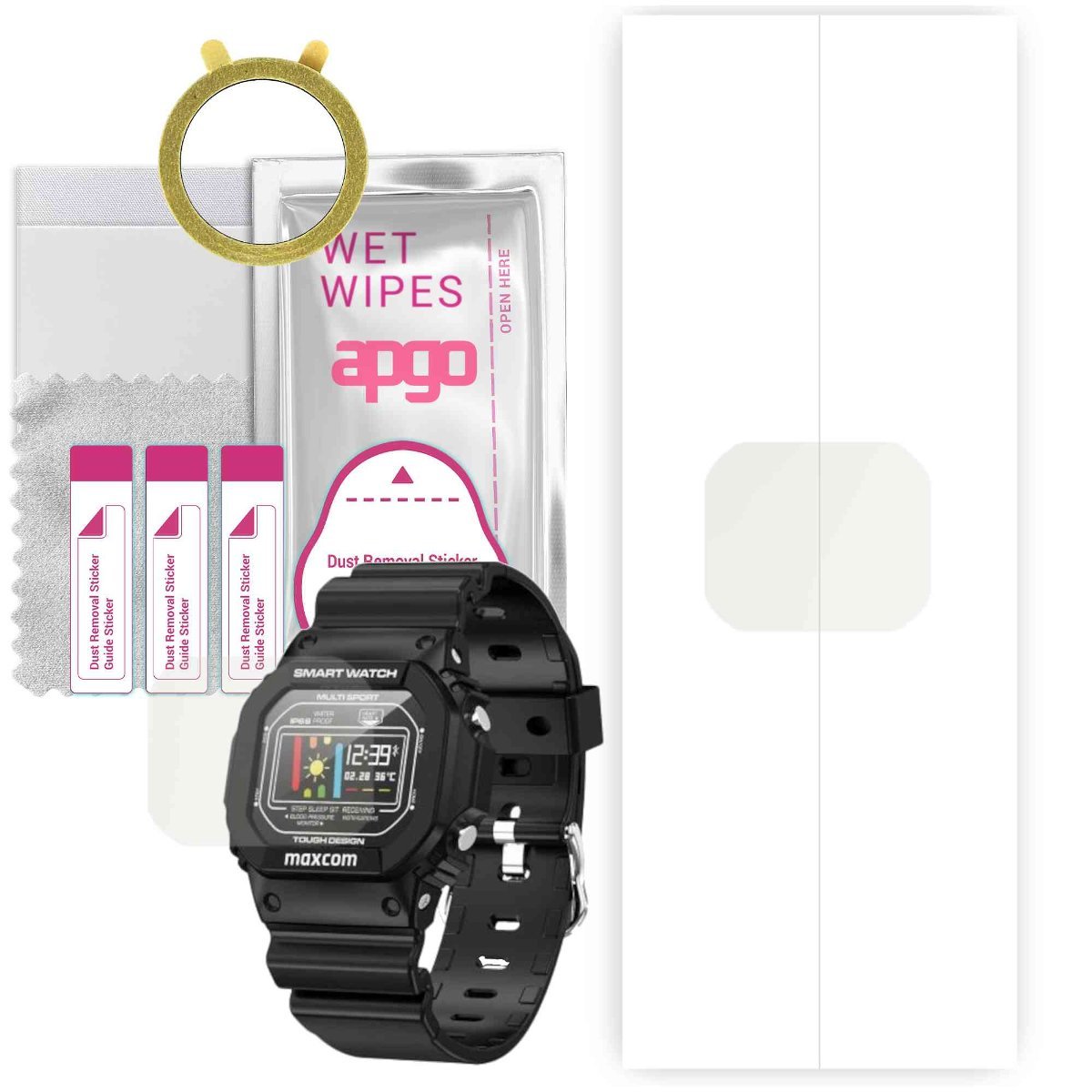 1x Folia hydrożelowa MATOWA do Maxcom FW22 CLASSIC - apgo Smartwatch Hydrogel MATTE Protection Ochrona na ekran smartwatcha