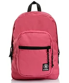 Plecaki - Plecak Jelek Plain - Invicta - Różowy - Eco Material - Podwójna komora, Różowy, L, amerykański - miniaturka - grafika 1