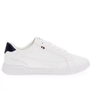 Buty sportowe męskie - Buty Tommy Hilfiger Lo Cup Lth FM0FM04827-YBS - białe - grafika 1