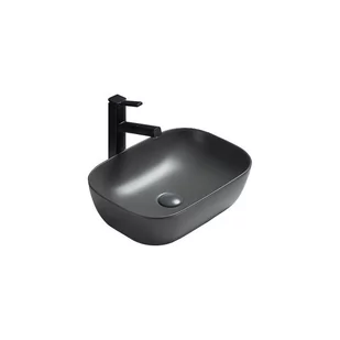 Mexen Rita umywalka nablatowa 45 x 32 cm szara ciemna mat - 21084571 - Umywalki - miniaturka - grafika 1