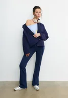 Kurtki damskie - Stradivarius Pikowana kurtka Morski L - miniaturka - grafika 1