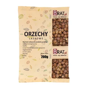 Orzechy Laskowe 200G Łuskane Witamina E I B Świeże - Orzechy i nasiona - miniaturka - grafika 1