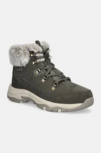 Skechers śniegowce TREGO SNOW WORRIES kolor zielony 167882 - Śniegowce damskie - miniaturka - grafika 1