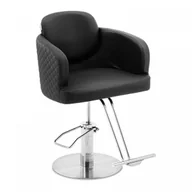 Fotele fryzjerskie - physa Fotel fryzjerski z podnóżkiem - 870-1020 mm - 200 kg - czarny, srebrny PHYSA WINSFORD BLACK - miniaturka - grafika 1
