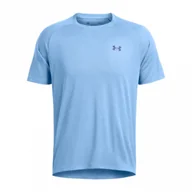 Koszulki sportowe męskie - Męska koszulka treningowa Under Armour UA Tech Textured SS - niebieska - UNDER ARMOUR - miniaturka - grafika 1