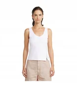 Koszulki i topy damskie - G-STAR RAW BIAŁY BAWEŁNIANY TOP NA SZEROKICH RAMIĄCZKACH XS 6BA - miniaturka - grafika 1