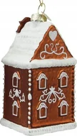 Ozdoby bożonarodzeniowe - Kaemingk Dekoracyjna zawieszka na choinkę 5,5x4,7x12,3cm Szklany domek piernikowy - miniaturka - grafika 1