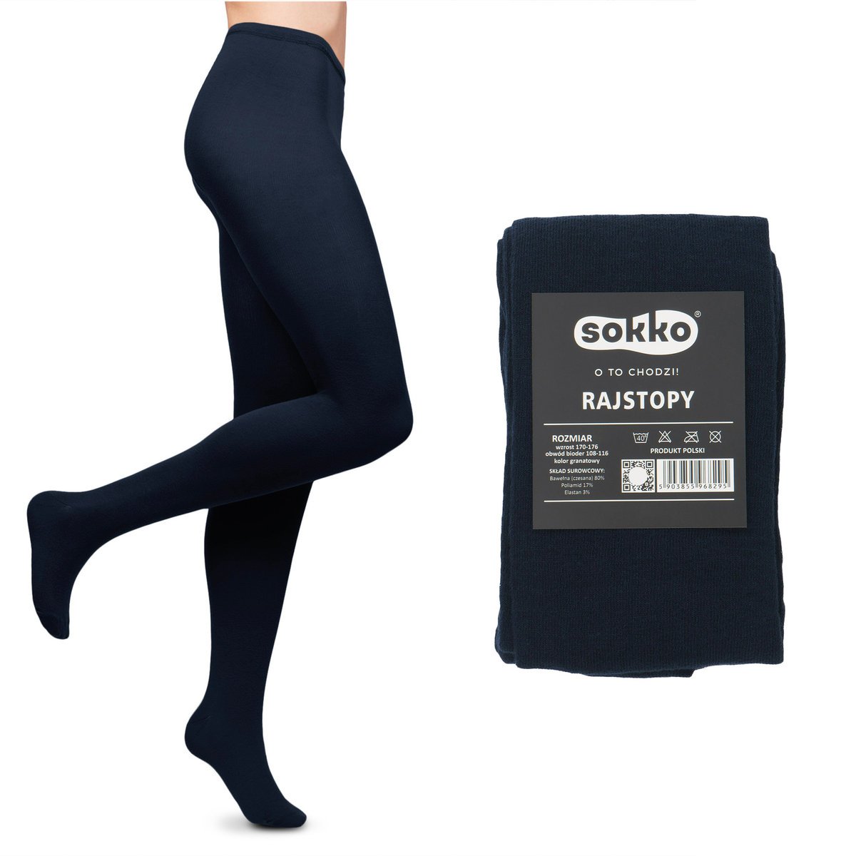 Sokko Rajstopy Damskie Bawełniane Termiczne Ciepłe - Raj-Gra-5