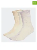 Skarpetki męskie - adidas Skarpety sportowe (3 pary) w kolorze beżowym - miniaturka - grafika 1