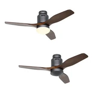 Energooszczędny wentylator sufitowy Aerodynamix Eco 112 cm szary bazalt/orzech włoski - Wentylatory sufitowe - miniaturka - grafika 1