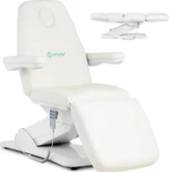 Fotele kosmetyczne - Physa Fotel kosmetyczny do masażu tatuażu SPA 150 kg BITONTO - biały - miniaturka - grafika 1