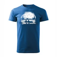 Koszulki męskie - Koszulka z kajakiem kajakami dla kajakarza kajaki spływ kajakowy kajak męska niebieska REGULAR-M - miniaturka - grafika 1