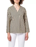 Koszule damskie - United Colors of Benetton Koszula damska, Paski beżowe i brązowe 60j, XL - miniaturka - grafika 1