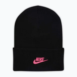 Czapka zimowa Nike Peak Futura Beanie black/pinksicle WYSYŁKA W 24H 30 DNI NA ZWROT - Czapki damskie - miniaturka - grafika 1