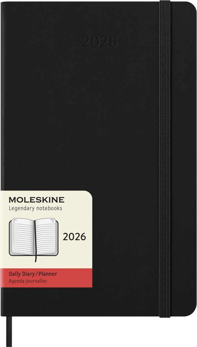 MOLESKINE kalendarz 2026 CZARNY LARGE HARD DZIENNY (13x21)