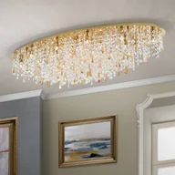 Lampy sufitowe - Lampa sufitowa Crystalriver, 120 x 45 cm, złota - miniaturka - grafika 1