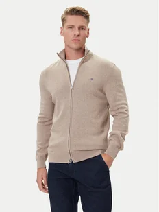 Gant Kardigan 8030164 Beżowy Regular Fit - Swetry męskie - miniaturka - grafika 1