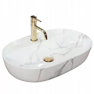 UMYWALKA AURA 61 MARMO SHINY - NABLATOWA REA-U8003 - Umywalki - miniaturka - grafika 2