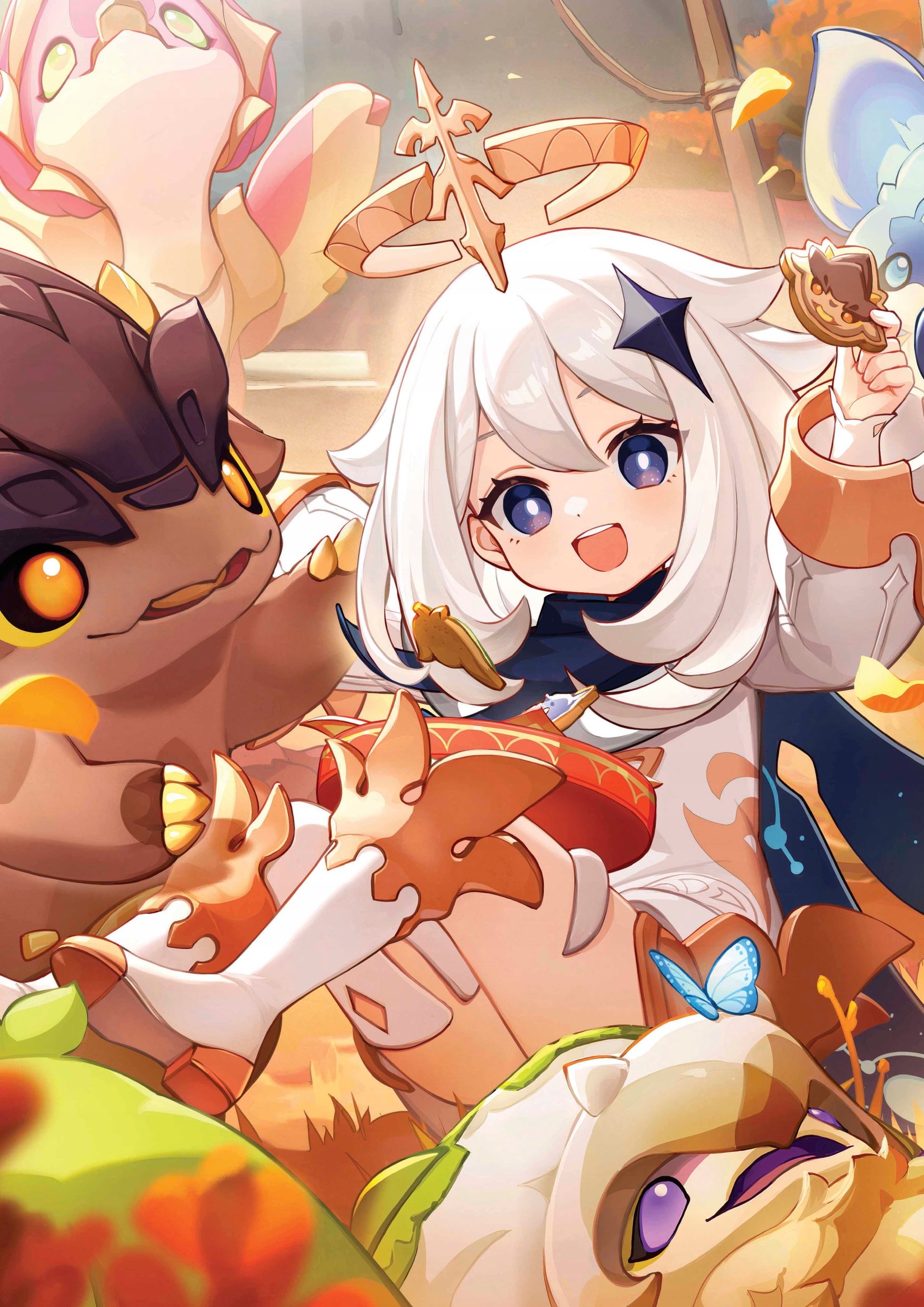 Plakat A3 Genshin Impact Anime Gra Paimon