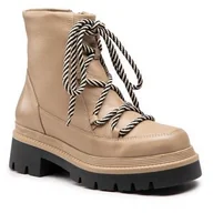 Botki damskie - Botki Simple SL-47-02-000069 Beżowy - miniaturka - grafika 1