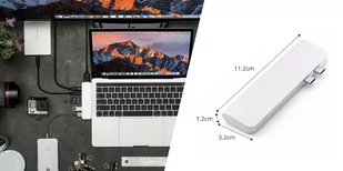 Multiport USB-C na 2x USB, 2x USB-C, Czytnik kart - Kable komputerowe i do monitorów - miniaturka - grafika 4