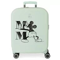 Walizki - Disney Mickey Happiness Walizka kabiny Zielony 40x55x20 cms Twarde mocowanie ABS Wbudowany 37L 2,74 kg 4 koła Podwójne bagaż ręczny, Zielony, Maleta de cabina, Walizka kabinowa - miniaturka - grafika 1