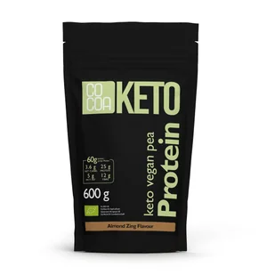 BIAŁKO Z GROCHU Z OLEJEM MCT O SMAKU MIGDAŁOWYM KETO BIO 600 g - COCOA - Soki i napoje niegazowane - miniaturka - grafika 1