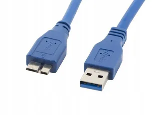 Kabel USB 3.0 Lanberg micro AM-MBM5P 0,5m niebieski - Kable komputerowe i do monitorów - miniaturka - grafika 1