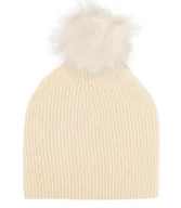 Czapki i chusty sportowe męskie - Ciepła czapka damska z pomponem zimowa jesienna prążkowana jednokolorowa - miniaturka - grafika 1