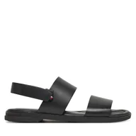 Sandały męskie - Sandały Tommy Hilfiger Premium Hilfiger Strappy Lh Sand FM0FM05356 Czarny - miniaturka - grafika 1