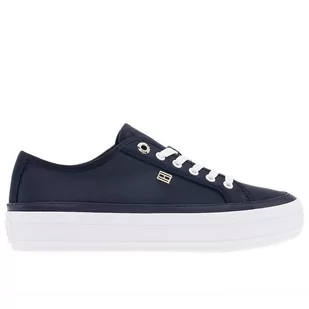 Buty Tommy Hilfiger Essential Vulcanized Canva FW0FW07459-DW6 - granatowe - Buty sportowe damskie - miniaturka - grafika 4