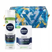 Zestawy kosmetyków męskich - NIVEA MEN Żel do golenia męski 200ml + Balsam po goleniu 100ml +Kosmetyczka - miniaturka - grafika 1