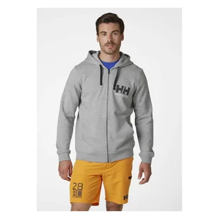 Męska Bluza HELLY HANSEN HH LOGO FULL ZIP HOODIE 34163_949 – Szary - Bluzy męskie - miniaturka - grafika 1
