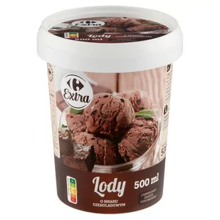 Carrefour Extra Lody o smaku czekoladowym 500 ml - Lody i desery lodowe - miniaturka - grafika 1