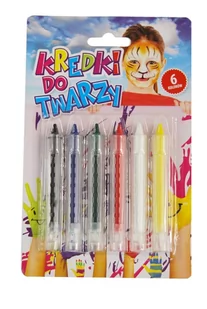 Kredki do twarzy 6 kolorów - Charakteryzacja - miniaturka - grafika 1