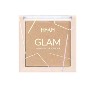 HEAN - GLAM HIGHLIGHTER POWDER - Wielofunkcyjny rozświetlacz do twarzy i ciała - 7,5 g - 204 - GOLD GLOW - Rozświetlacze do twarzy i ciała - miniaturka - grafika 1
