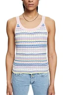 Koszulki i topy damskie - ESPRIT Top z dzianiny w paski, jasnoróżowy, M - miniaturka - grafika 1