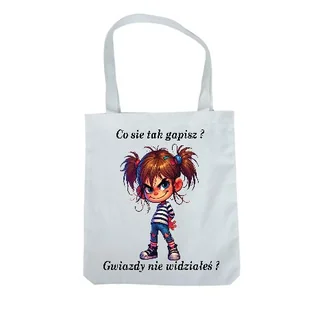 Torba na ramię biała uchwyt śmieszny tekst Mi 020 - Torebki damskie - miniaturka - grafika 1