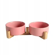 Miski dla psów - MISKA DLA PSA KOTA PODWÓJNA CERAMICZNA 2 x 400ml - miniaturka - grafika 1