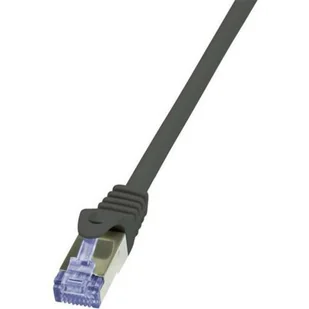 LogiLink Kabel sieciowy CQ3063S CAT 6A S/FTP AWG 26/7 RJ45 3 m Czarny - Patchcordy - miniaturka - grafika 1