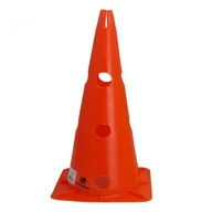 Wyposażenie sportowe i gimnastyczne - Pachołek Legend z otworami 38cm czerwony - miniaturka - grafika 1