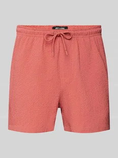 Spodenki kąpielowe o kroju regular fit z fakturowanym wzorem model ‘TED LIFE’ - Kąpielówki męskie - miniaturka - grafika 1