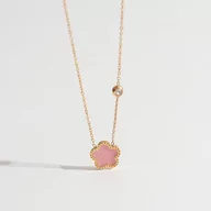 Naszyjniki - Naszyjnik z kolorowym kwiatkiem i cyrkonią - miniaturka - grafika 1