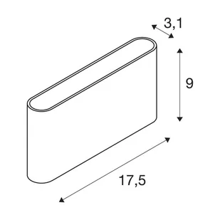 SLV Oval kinkiet up/down CCT 13,5cm czarny - Lampy ogrodowe - miniaturka - grafika 2