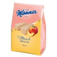 MANNER PFIRSICH BRZOSKWINIA WAFELKI 185g