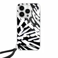 Etui i futerały do telefonów - Etui Karl Lagerfeld IML Zebra Pattern & Cord na iPhone 15 / 14 / 13 - czarne - miniaturka - grafika 1
