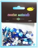 Dekoratorstwo - Elementy Ozdobne Kryształki Tonacja Niebieska 4-12Mm 25G, Galeria Hobby - miniaturka - grafika 1